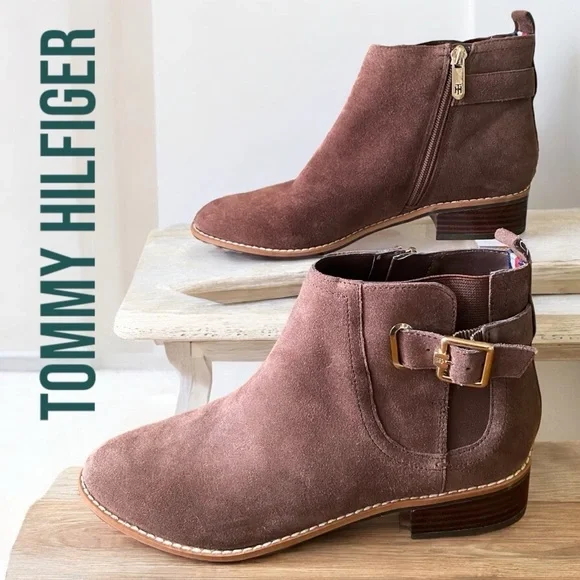 Tommy Hilfiger “terez” size 7.5 zip ankle bootie, beautiful chocolate brown NWOB - Picture 13 of 15